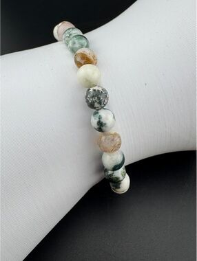 Healing Bracelet | Tree Agate Gemstone Bracelet: 6mm